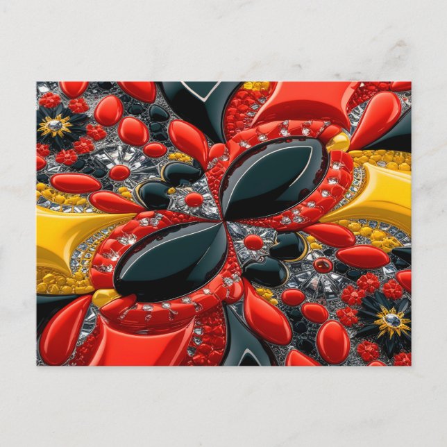 Carte postale avec motif aux couleurs de l'Allemag (Devant)