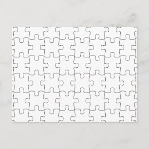 Carte postale avec motif puzzle