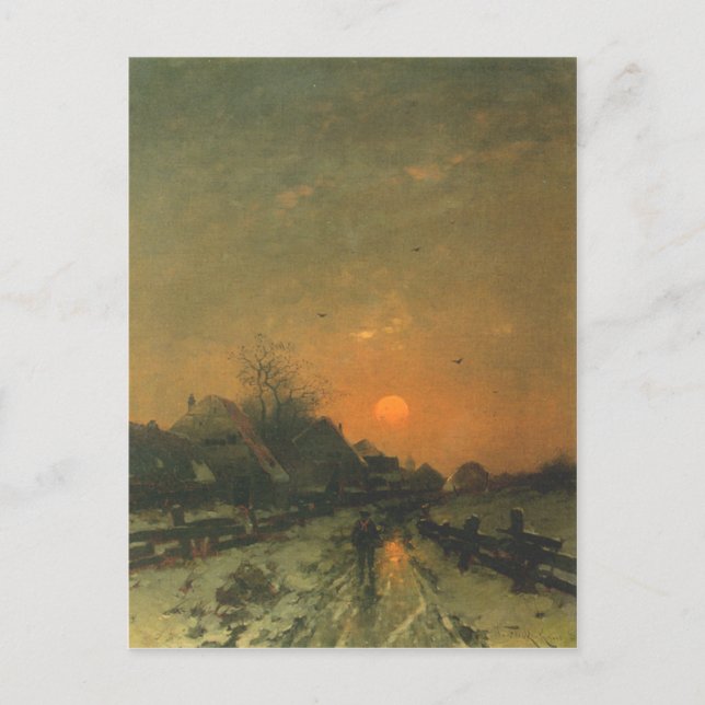 Carte Postale Avec Peinture Heinz Flockenhaus (Devant)