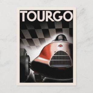 Carte Postale Avec Poster De Course Automobile Vin