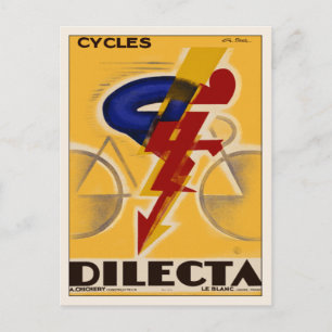 Carte Postale Avec Poster De Vélo Vintage Impressi