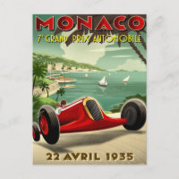 Carte Postale Avec Poster Vintage Moto Racing