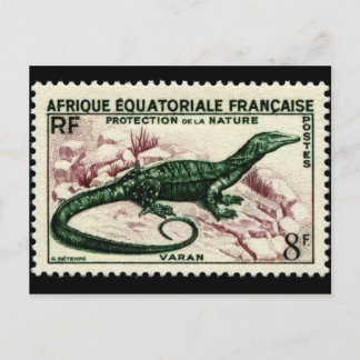 Carte postale avec timbre gravé vintage