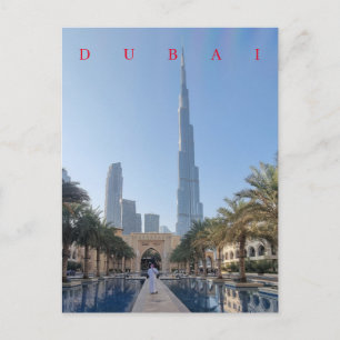 Carte postale avec vue sur le Burj Khalifa de Duba