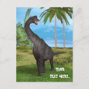 Carte Postale Aventure de dinosaure à long cou dans la jungle