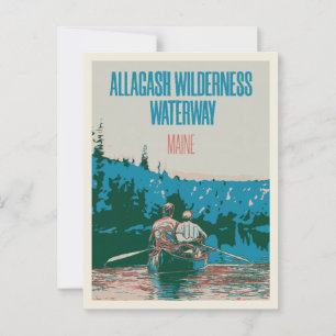 Carte Postale Aventure en canoë-kayak sur Allagash Wilderness Wa