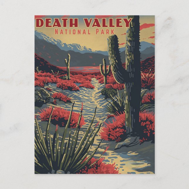 Carte Postale Aventure rétrospective dans la vallée de la Mort ( (Devant)