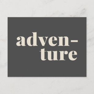 Carte Postale Aventure   Simple Citation De Voyage Inspiration G