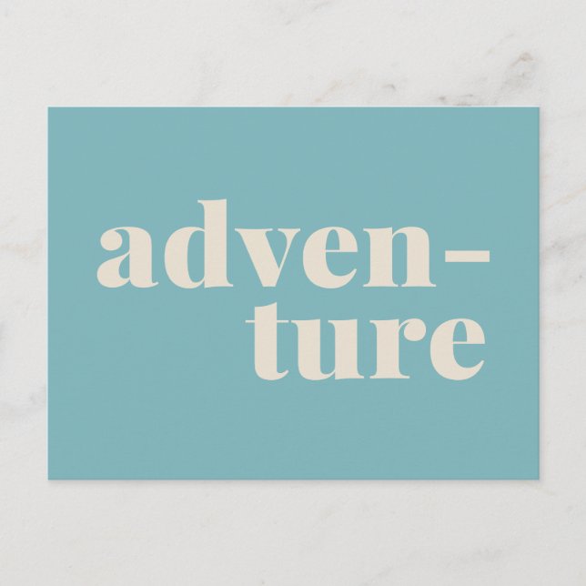 Carte Postale Aventure | Simple soumission de voyage Inspiration (Devant)