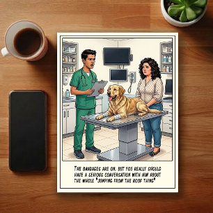 Carte Postale Aventures de la clinique vétérinaire d'urgence en