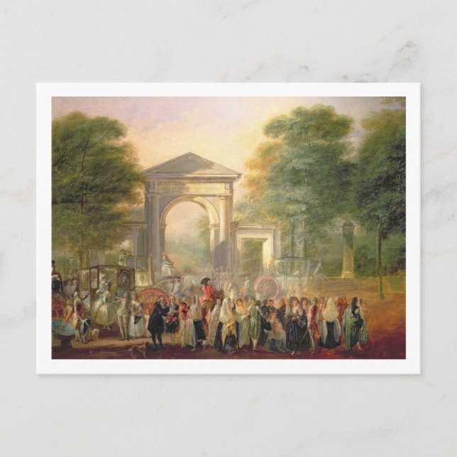 Carte Postale Avenue avant les jardins botaniques à Madrid, 178 (Devant)