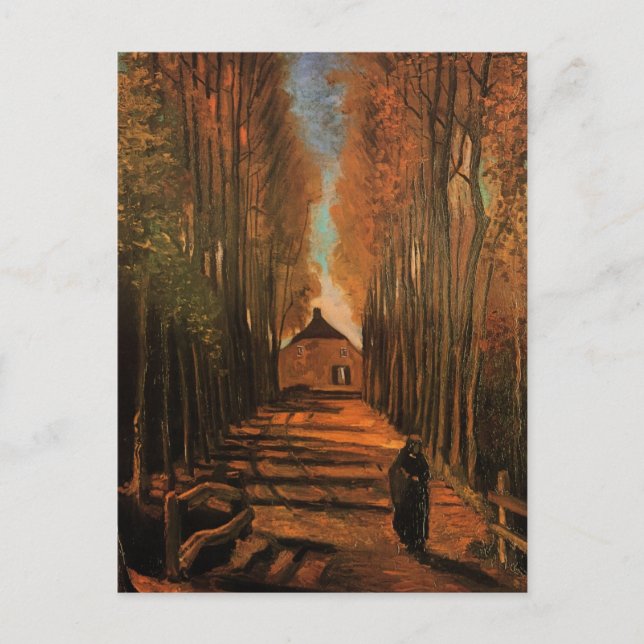 Carte Postale Avenue des peupliers à l'automne par Vincent van G (Devant)