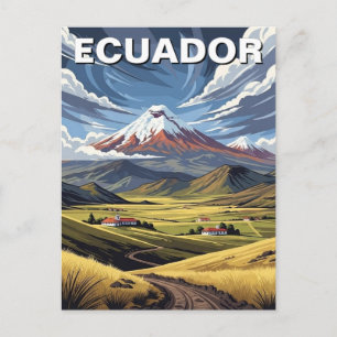 Carte Postale Avenue des Volcans d'Équateur voyage