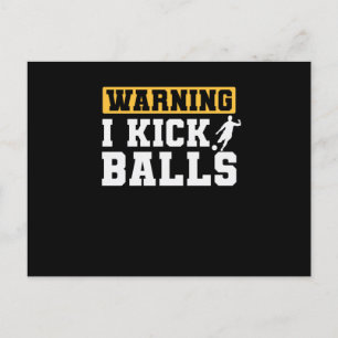 Carte Postale Avertissement Je Botte Des Ballons Kickball En Cao
