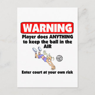 Carte Postale Avertissement VolleyChick