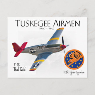Carte Postale Aviateurs de Tuskegee 1940-1946 WW II