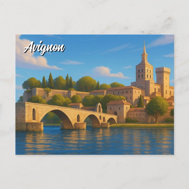 Carte Postale Avignon France Palais des Papes (Devant)