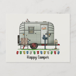 Carte Postale Avion Camper Trailer HSH