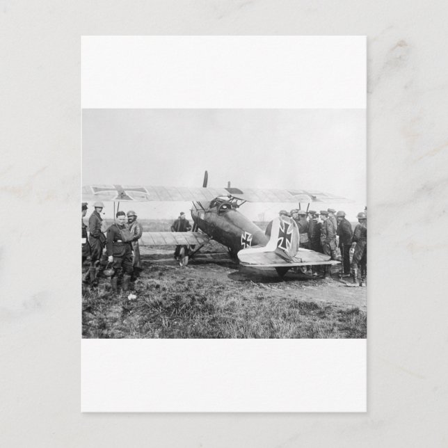 Carte Postale Avion de chasse allemand WW1, années 1910 (Devant)