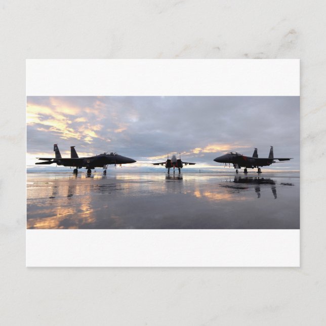 Carte Postale Avion de chasse F-15 Aigle (Devant)