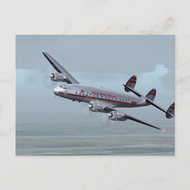 CARTE POSTALE AVION DE CONSTELLATION -- HISTOIRE D'AVIATION ! (Devant)