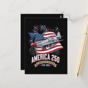 Carte Postale Avion du 250e anniversaire de l'Amérique
