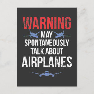 Carte Postale Avion Lover Cool Pilote Avion Ventilateur