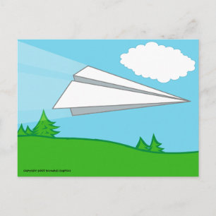 Carte postale avion papier