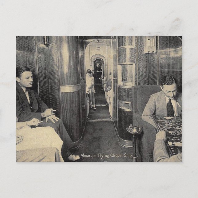 Carte Postale Avion, Passagers, Avion, Vintage (Devant)