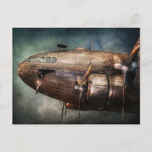 Carte Postale Avion - Pilote - Nuage volant (Devant)