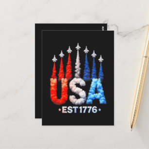 Carte Postale Avions de chasse du 4 juillet Usa Patriotique