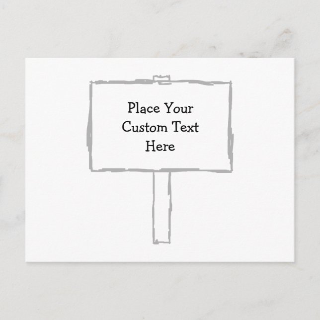 Carte Postale Avis de poste de signal. Gris et blanc. (Devant)