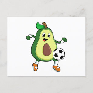 Carte Postale Avocado à Soccer Sports