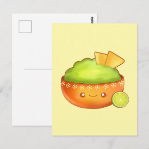 Carte Postale Avocado Guacamole Et Chips Tortilla