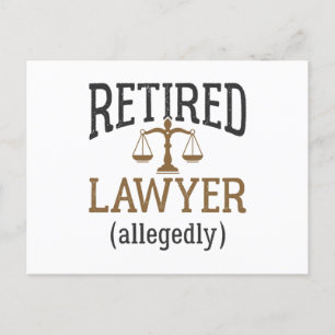 Carte Postale Avocat à la retraite présumé Avocat à la retraite