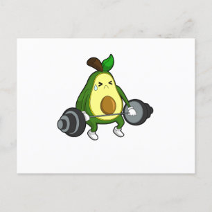 Carte Postale Avocat à la salle de sport avec haltère
