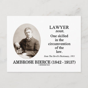 Carte Postale Avocat (Ambrose Bierce The Devil's Dictionary)
