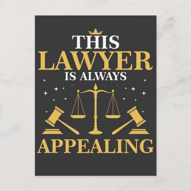 Carte Postale Avocat Cadeau Faculté de Droit Nouveau Procureur (Devant)