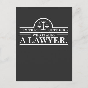 Carte Postale Avocat du droit de la cour de l'avocat étudiant