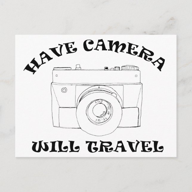 Carte Postale Avoir une caméra va voyager (Devant)