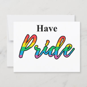 Carte Postale Avoir une soumission de fierté avec Gras Rainbow T