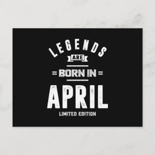 Carte Postale Avril Anniversaire Les Légendes Cadeaux Sont Nés E