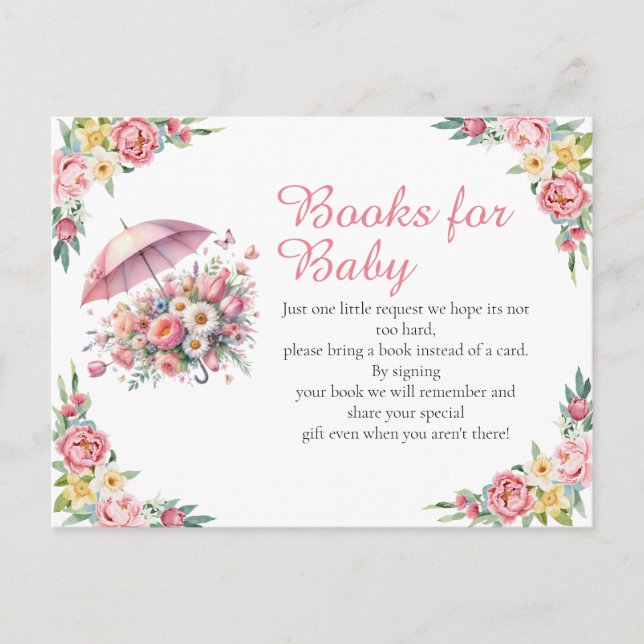 Carte Postale Avril Douches Apporter mai Fleurs Livres pour bébé (Devant)