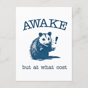 Carte Postale Awake Mais à quelle Côte Opposum Possum Retro