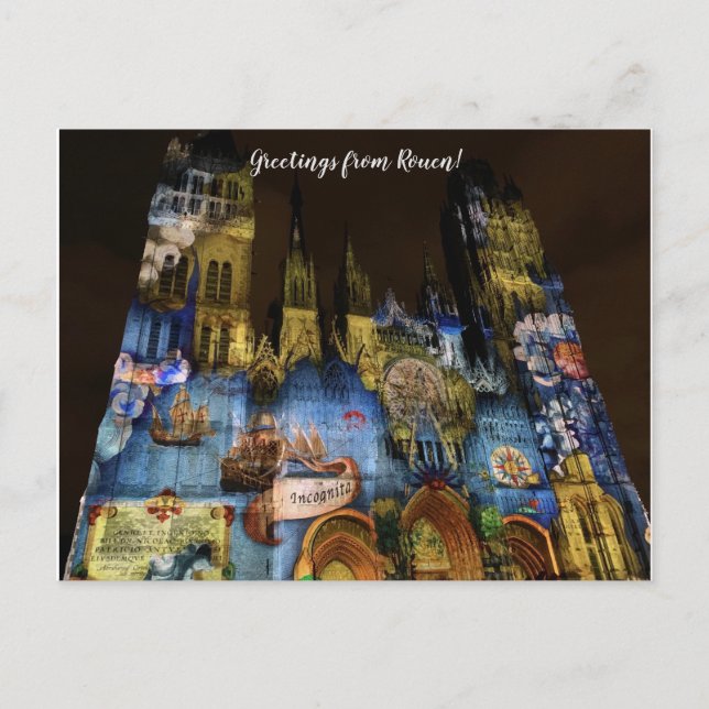 Carte Postale aWorld2Celebrate : Salutations de Rouen! (Devant)