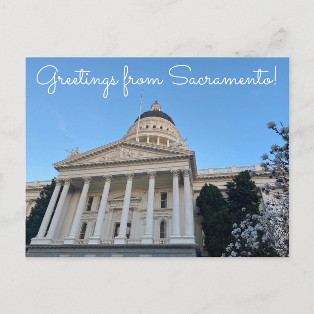 Carte Postale aWorld2Celebrate : Salutations de Sacramento! (Devant)