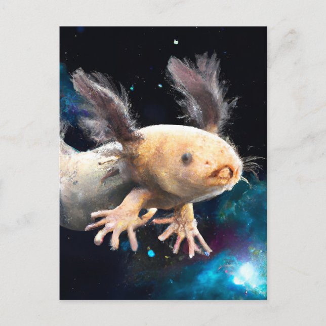 Carte Postale Axolol dans l'espace (Devant)