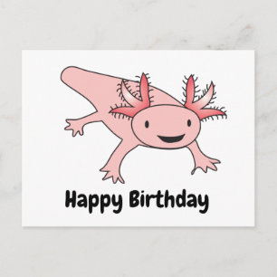 Carte Postale Axolotl Anniversaire Drôle mignon