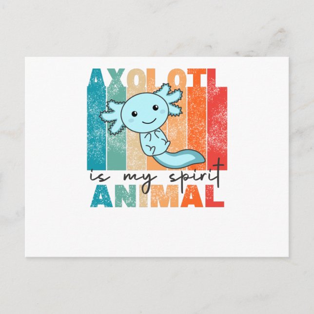 Carte Postale Axolotl Est Mon Esprit Animal - Sweet Axolotl (Devant)