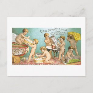 Carte Postale Ayers Cathartic Pills Baby Trading Card